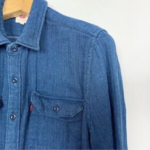 Levi's Men’s Blue‎ Cotton Casual Button Down Shirt Size XL